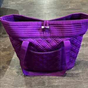 Vera Bradley Quilted Magenta Tote
